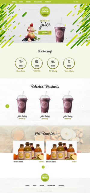 Web Design by PiXthemes for Unplugged Juice Production ApS | Design: #19606275