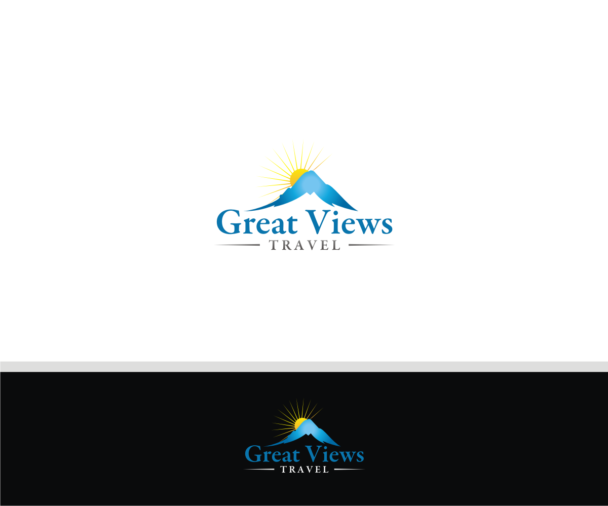 Logo Design by T I K H E - L M W for Great Views Travel | Design #19532292