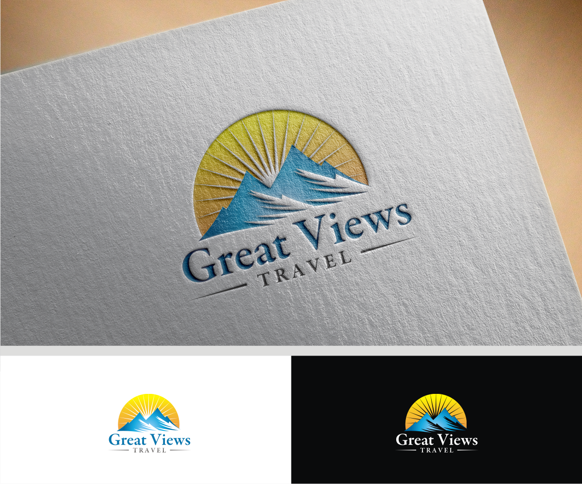 Logo Design by T I K H E - L M W for Great Views Travel | Design #19567811