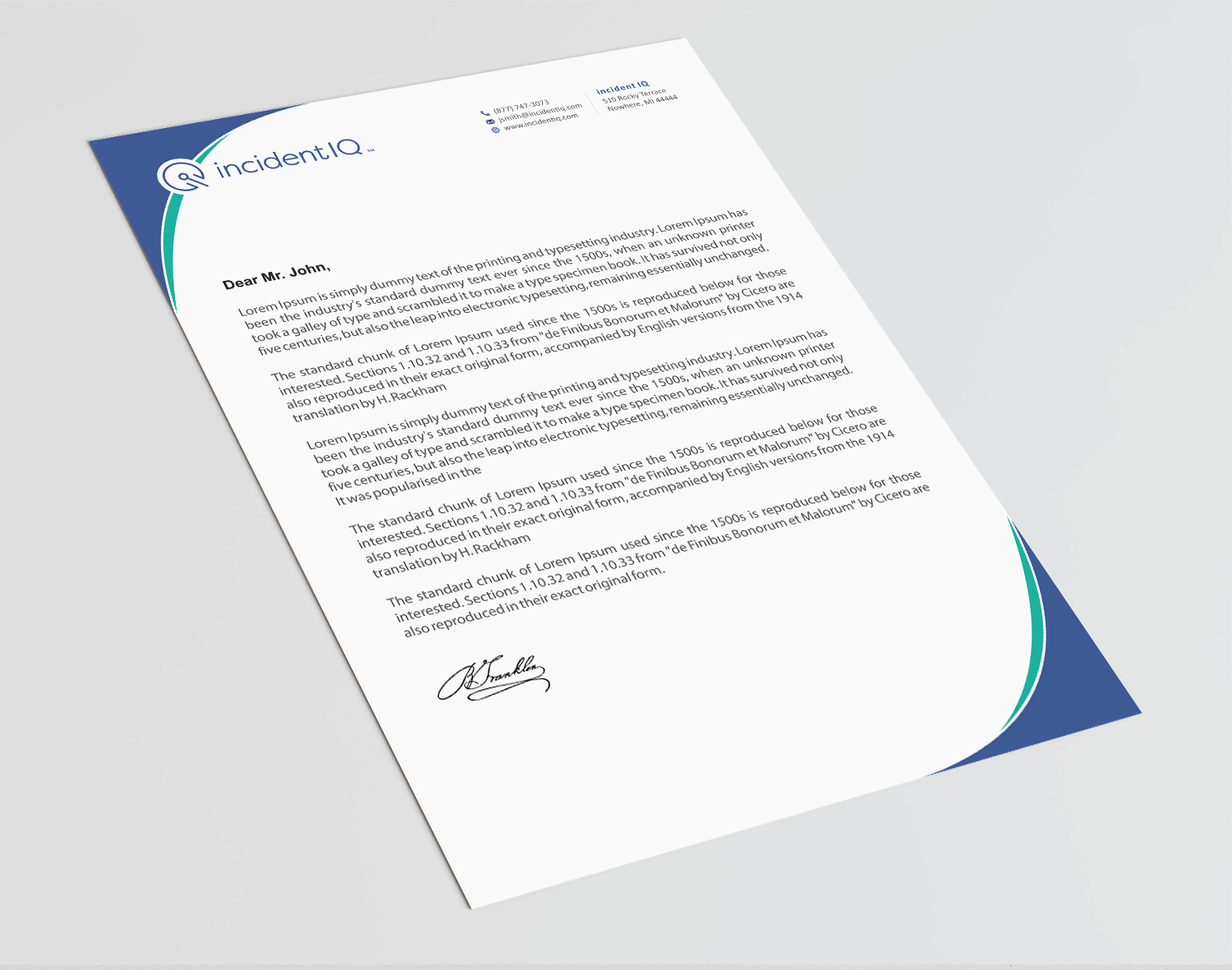 Letterhead Design by Infinitive Technology for this project | Design #19528293