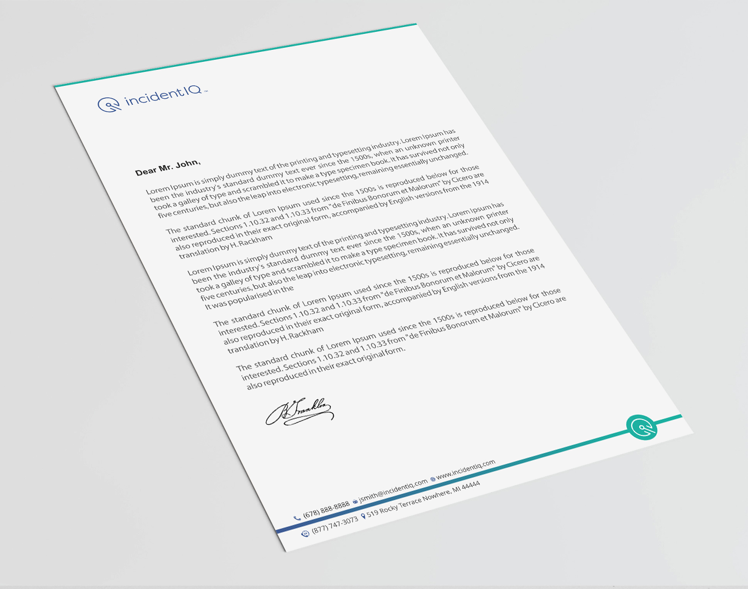 Letterhead Design by Infinitive Technology for this project | Design #19528429