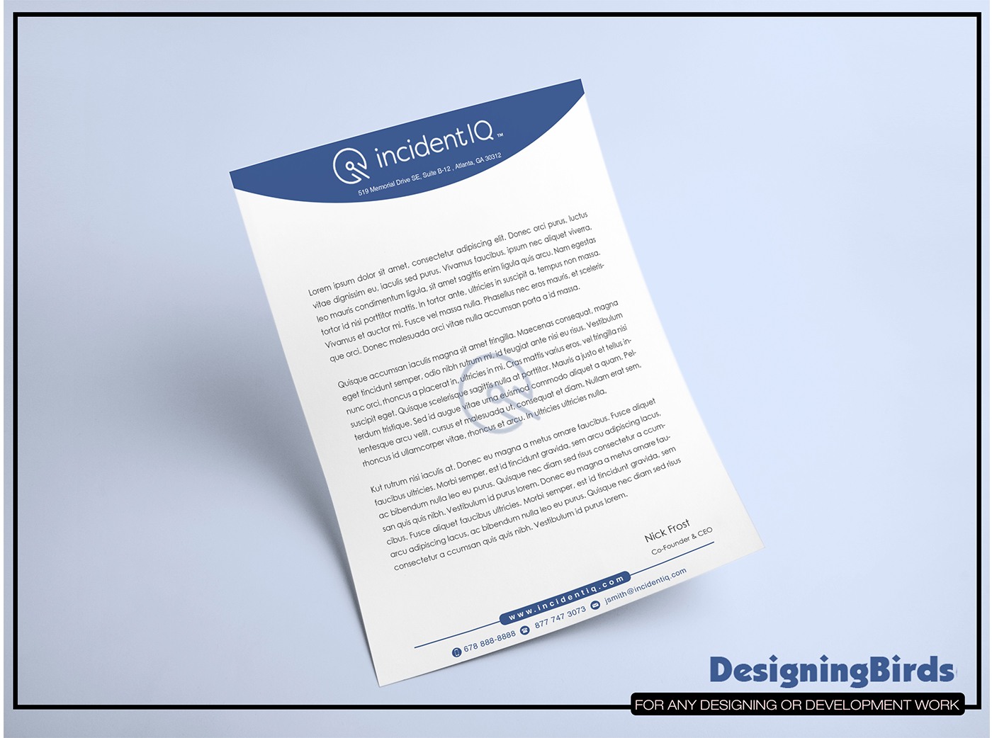 Letterhead Design by Designing Birds for this project | Design #19529914