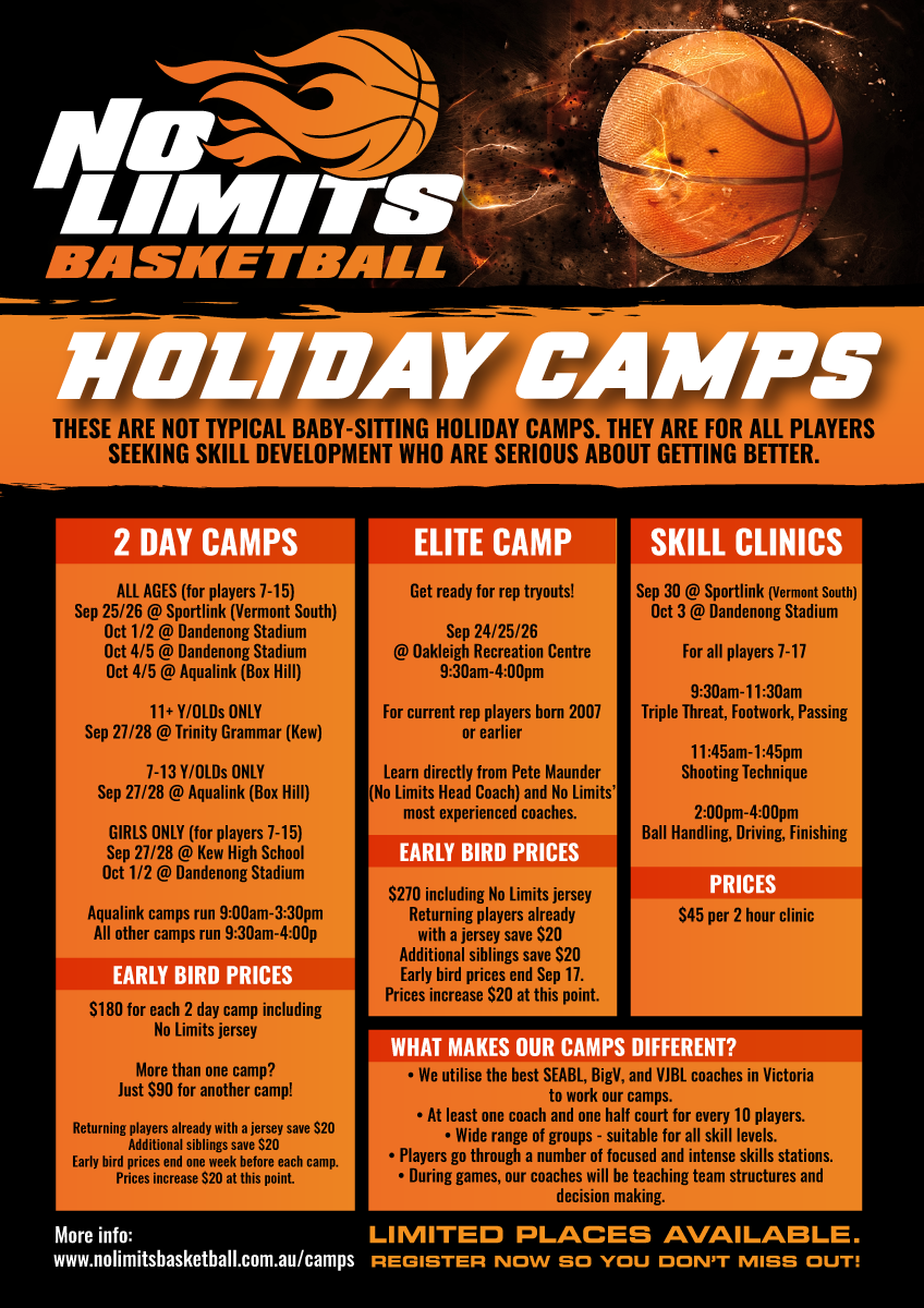 Flyer Design by Sergio Coelho for No Limits Basketball Services | Design #19537605