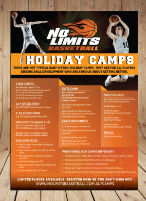 Flyer Design by nyky for No Limits Basketball Services | Design #19539864