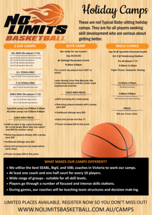 Flyer-Design von Parul für No Limits Basketball Services | Design: #19534931