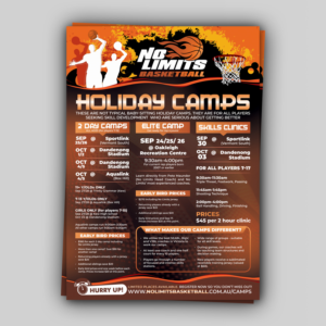 Flyer Design by Mariyam Khan for No Limits Basketball Services | Design: #19541865