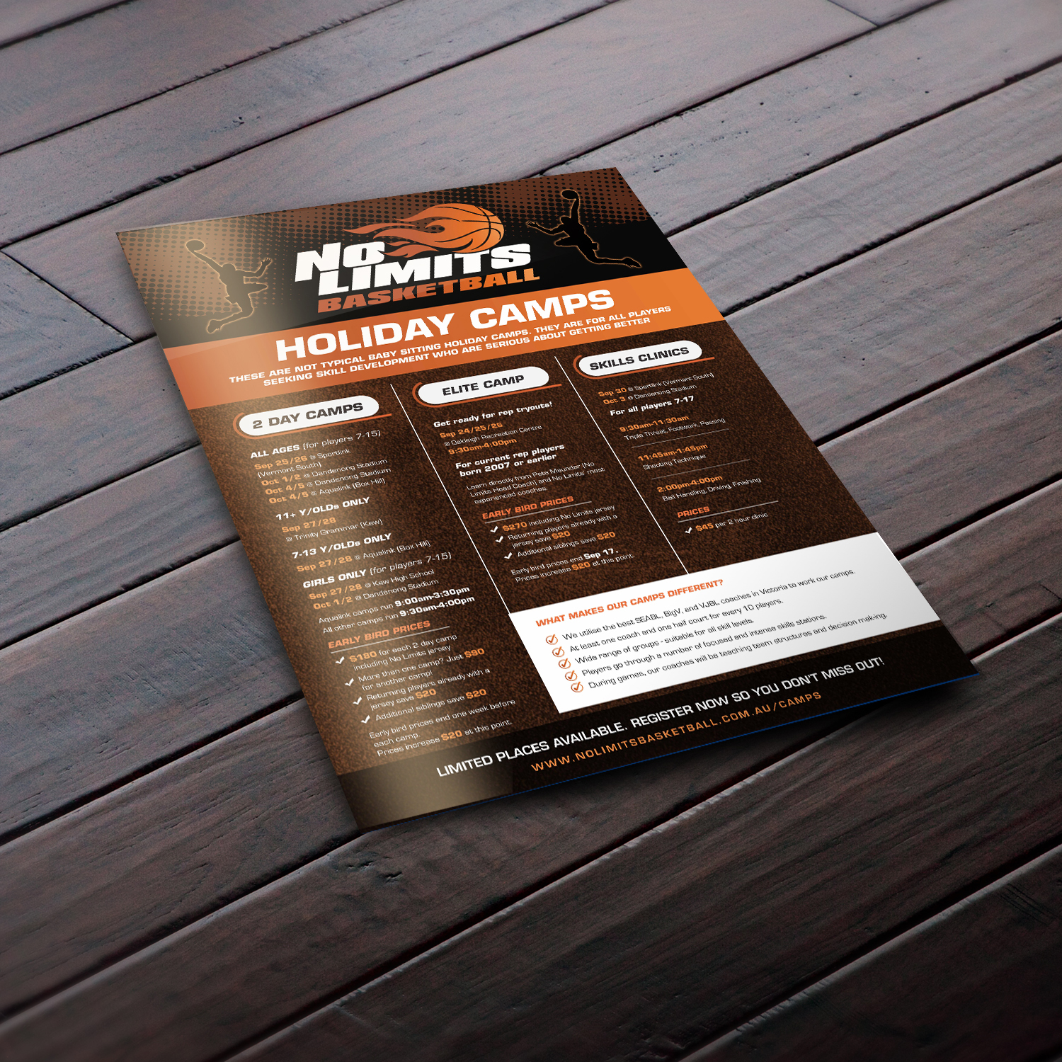 Flyer Design by debdesign for No Limits Basketball Services | Design: #19530249
