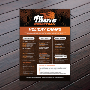 Flyer Design by debdesign for No Limits Basketball Services | Design: #19542428