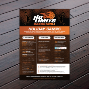 Flyer Design by debdesign for No Limits Basketball Services | Design: #19545702