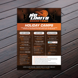 Flyer Design by debdesign for No Limits Basketball Services | Design: #19553909
