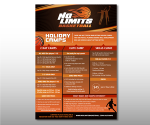 Flyer Design by Andi Yan for No Limits Basketball Services | Design #19540524
