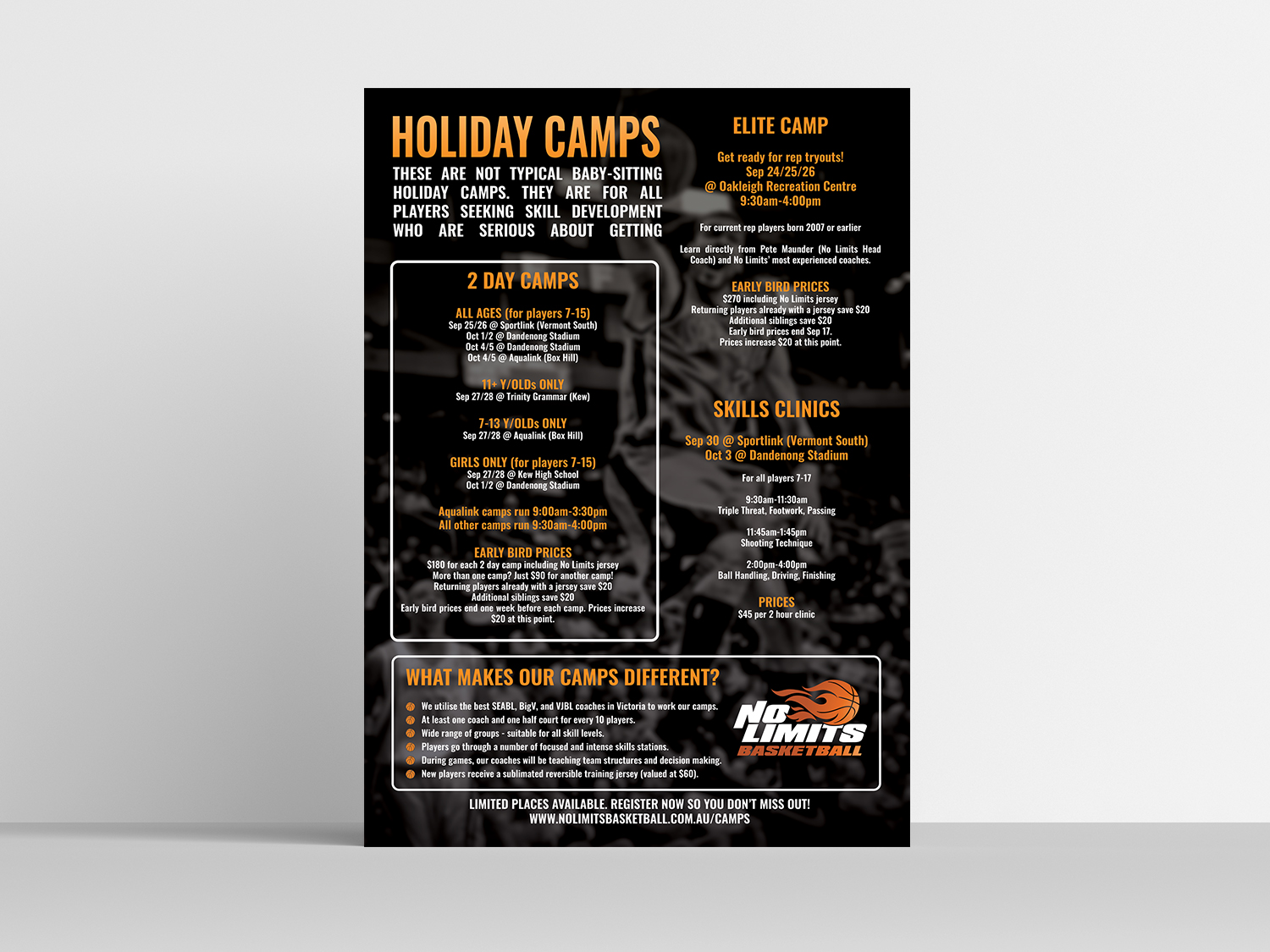 Flyer Design by Kreativerse for No Limits Basketball Services | Design #19541313