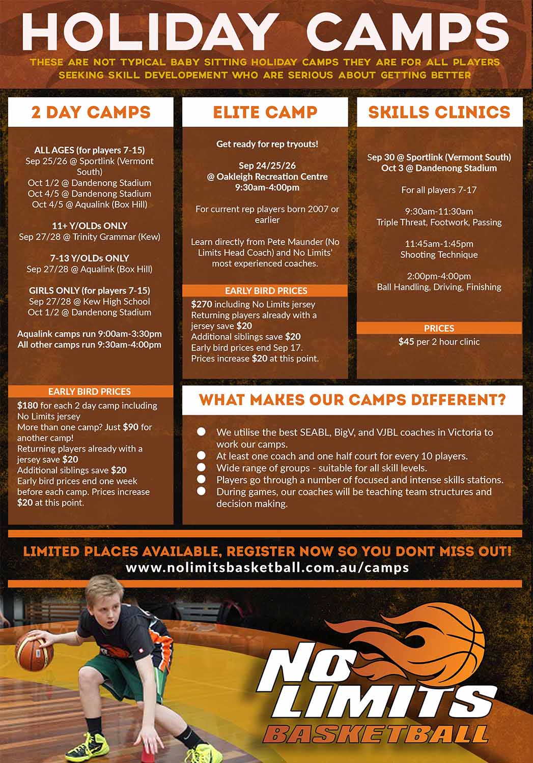 Flyer Design by Logo Blox for No Limits Basketball Services | Design #19530092