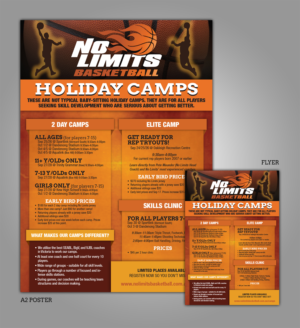 No Limits Basketball needs flyer for school holiday programs | Flyer Design by ProGravix
