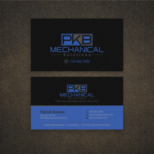PKB Mechanical Solutions Business Card Design  | Business Card Design by Bold Pixels