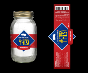 Edgy Fun BBQ sauce label  Needed | Label Design by Sucre