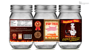 Edgy Fun BBQ sauce label  Needed | Label Design by ART DEPOT