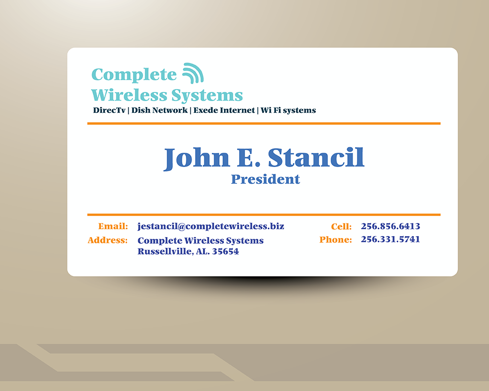 Business Card Design by CreativeMask for Complete Wireless Systems | Design #2912489