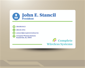 Business Card Design by CreativeMask for Complete Wireless Systems | Design: #2912599
