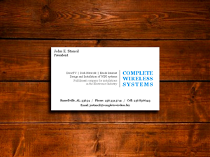 Business Card Design by DZINO for Complete Wireless Systems | Design: #2918628