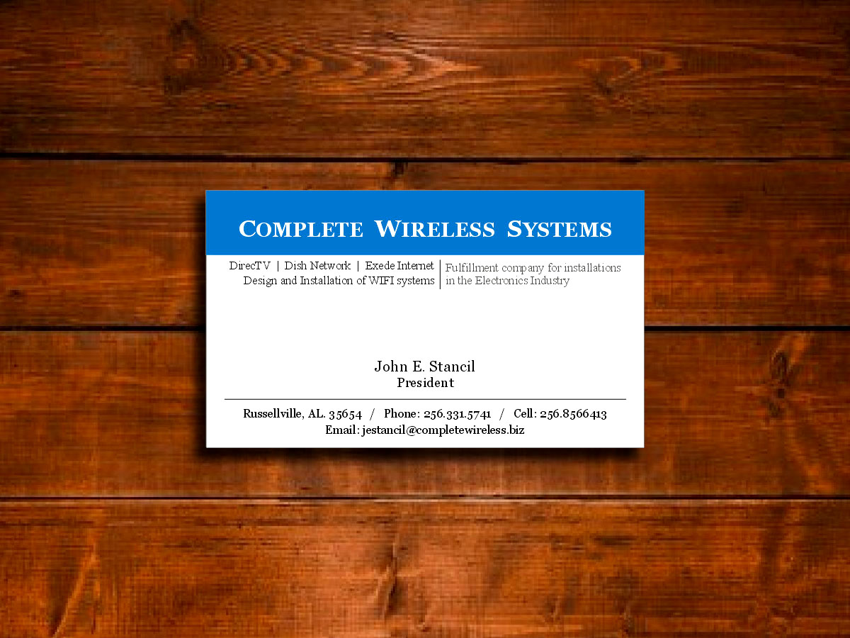 Business Card Design by DZINO for Complete Wireless Systems | Design #2918630