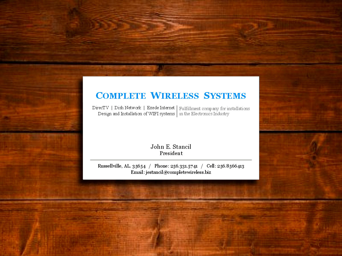 Business Card Design by DZINO for Complete Wireless Systems | Design #2918632