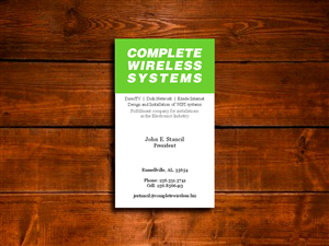 Business Card Design by DZINO for Complete Wireless Systems | Design: #2918634