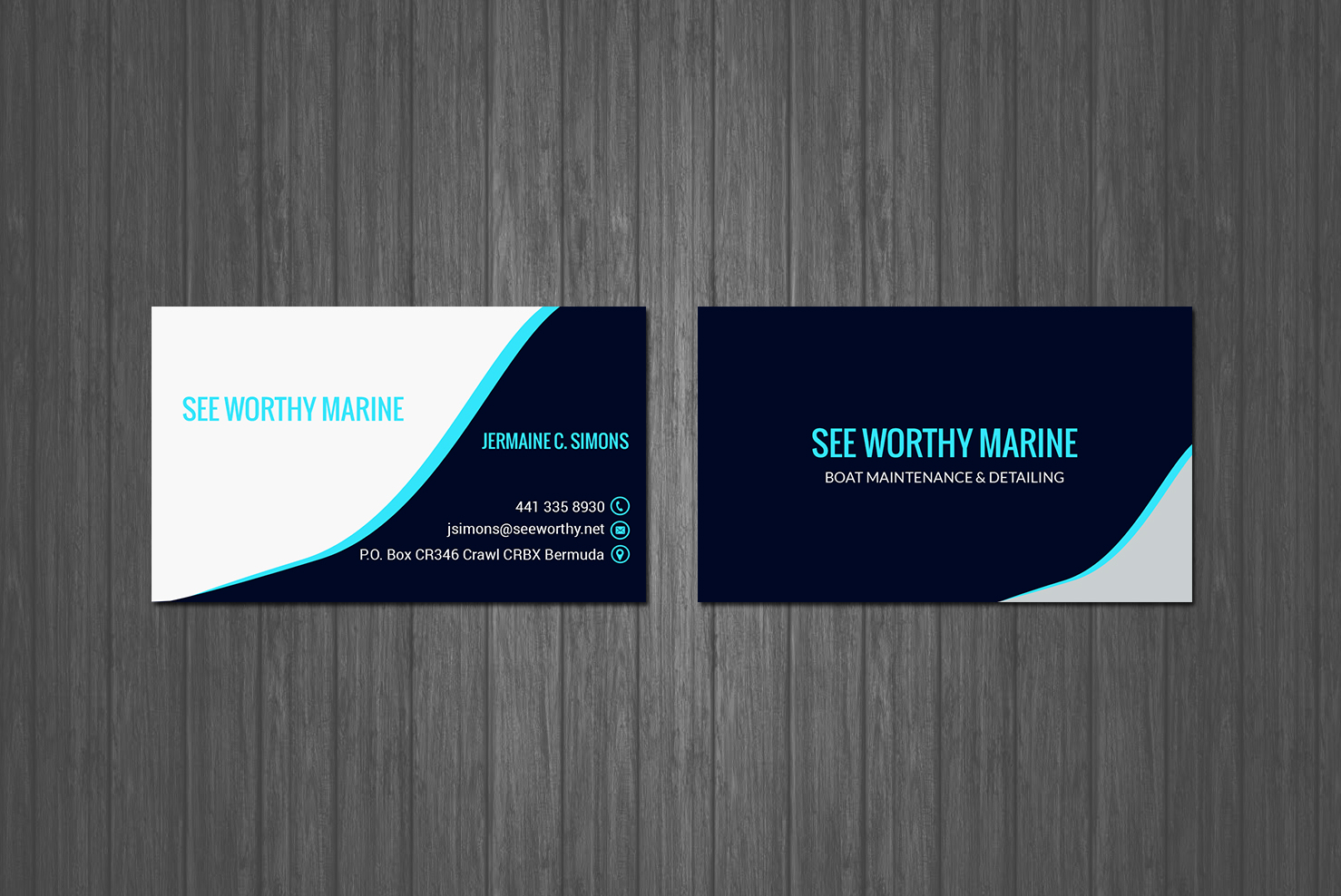 Modern, Professional, Marine Business Card Design for a Company by