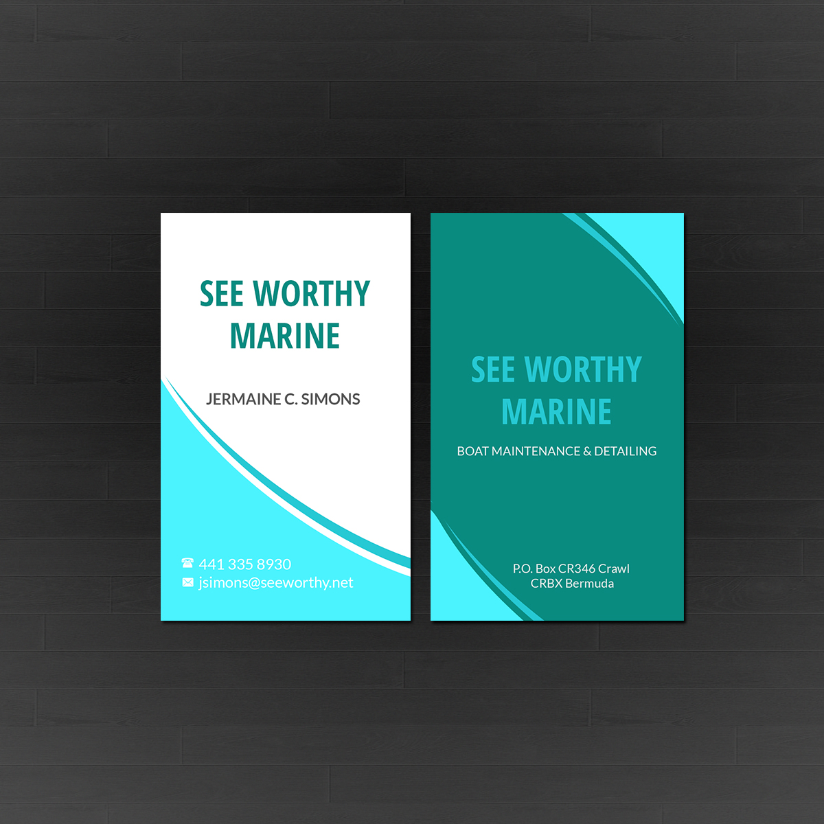 Modern, Professional, Marine Business Card Design for a Company by