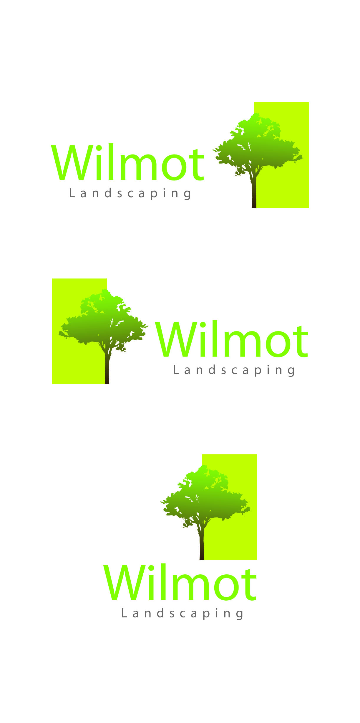 Logo Design by Christine Plumb for Wilmot Landscaping | Design #54706