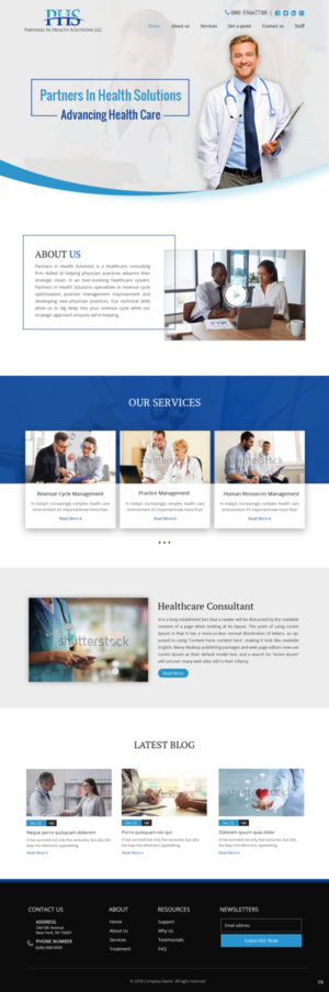 Diseño Wordpress por pb para Partners In Health Solutions LLC | Diseño: #19537182