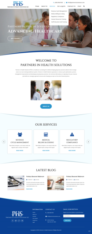 Diseño Wordpress por pb para Partners In Health Solutions LLC | Diseño: #19537184