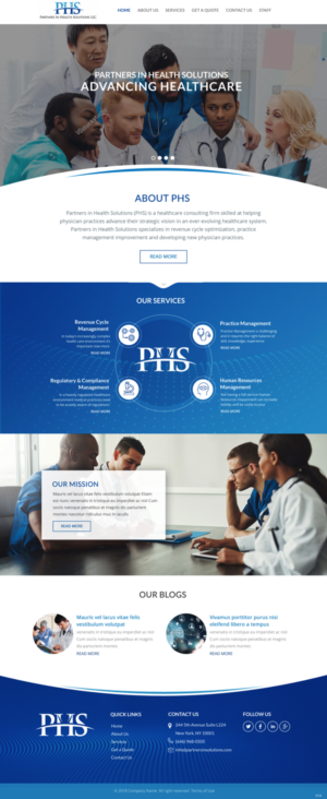 Diseño Wordpress por pb para Partners In Health Solutions LLC | Diseño: #19537191