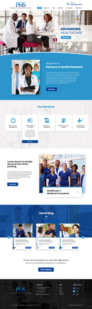 Diseño Wordpress por pb para Partners In Health Solutions LLC | Diseño: #19539900