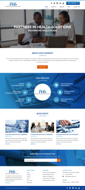 Diseño Wordpress por pb para Partners In Health Solutions LLC | Diseño: #19546870