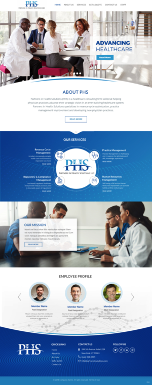 Diseño Wordpress por pb para Partners In Health Solutions LLC | Diseño: #19566336