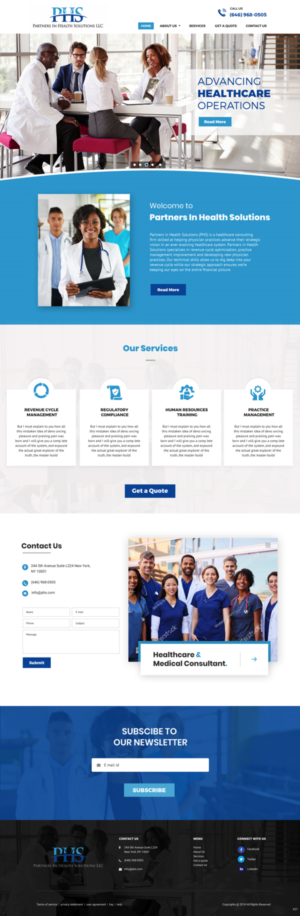 Diseño Wordpress por pb para Partners In Health Solutions LLC | Diseño: #19578805