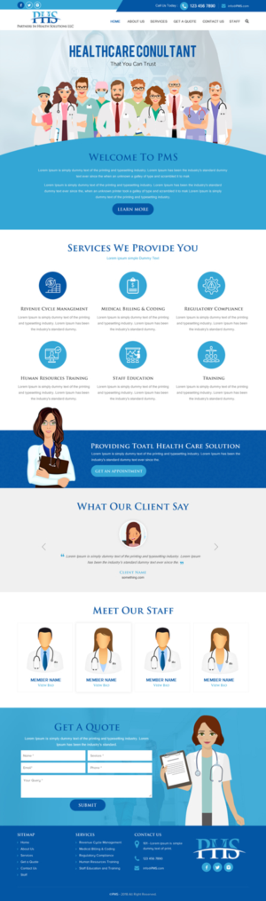 Design Wordpress par rightway pour Partners In Health Solutions LLC | Design : #19540225