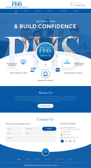 Design Wordpress par rightway pour Partners In Health Solutions LLC | Design : #19540226