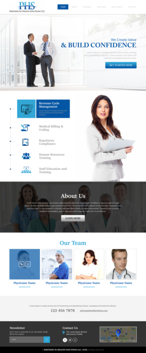 Design Wordpress par rightway pour Partners In Health Solutions LLC | Design : #19540228