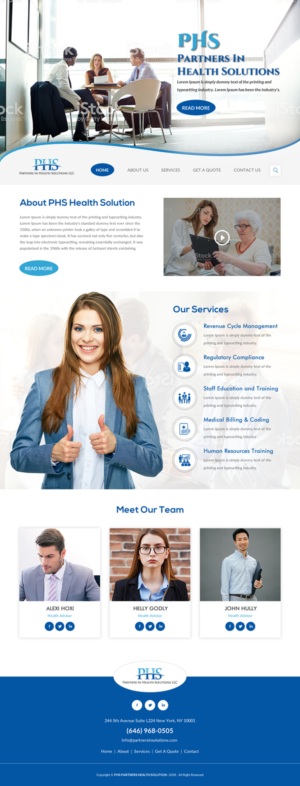 Design Wordpress par rightway pour Partners In Health Solutions LLC | Design : #19540237