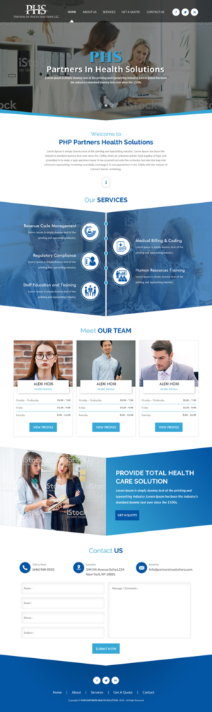 Design Wordpress par rightway pour Partners In Health Solutions LLC | Design : #19540239