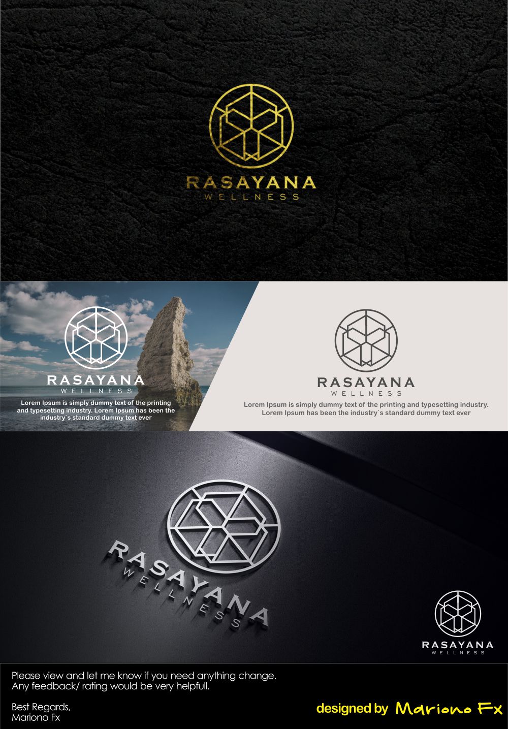 Diseño de Logo por Mariono Fx para Rasayana Wellness | Diseño #19542363