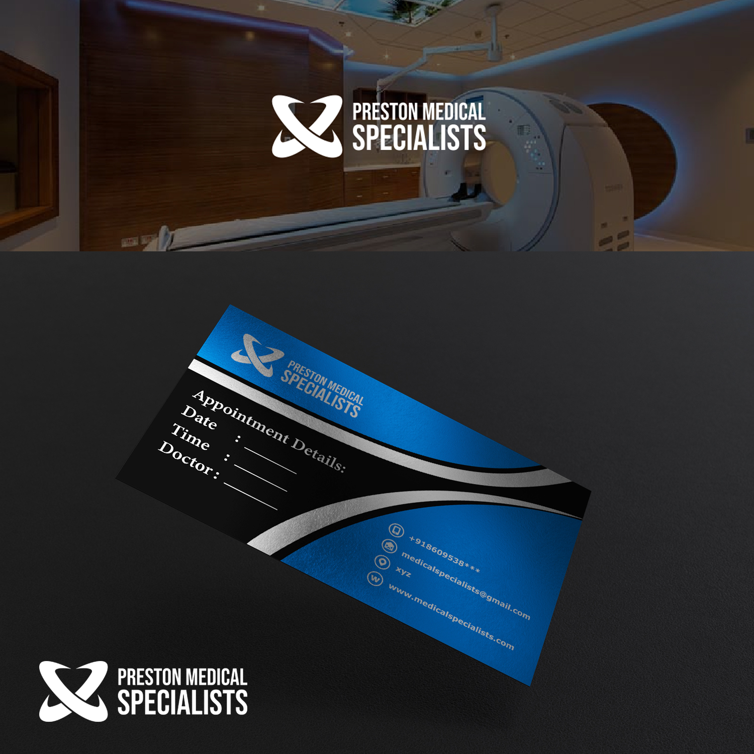 Logo- und Visitenkarten-Design von gfxtigers für Preston Medical Specialists | Design #19597056