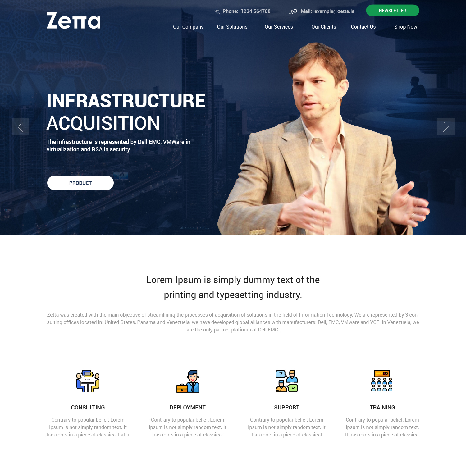 Web Design by Pentacle CodeCanvas for Zetta Tecnología de la Información, C.A | Design #19567962
