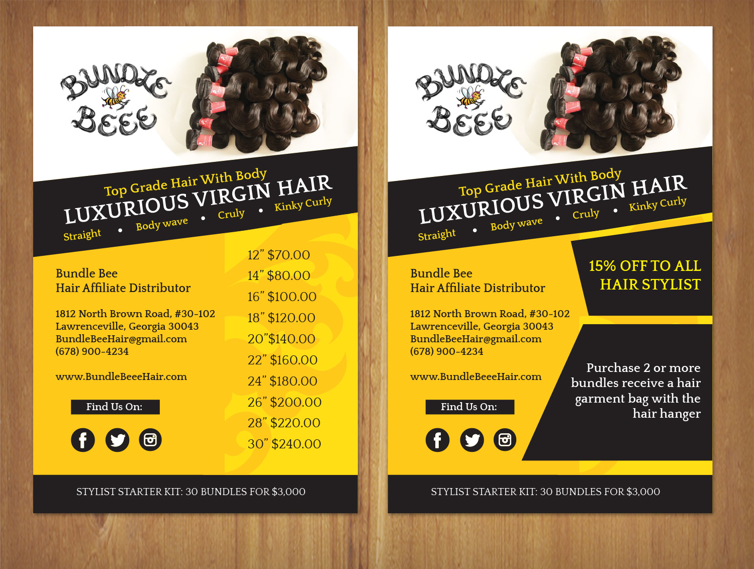 Diseño de Flyer por MNM para Virginique Hair | Diseño #19593359