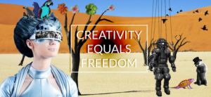 Creativity Equals Freedom Web Banner | Graphic Design by Valtti Design