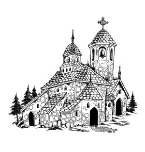 Stone Church Illustration (for Dungeons and Dragons) | Graphic Design by SangBlater