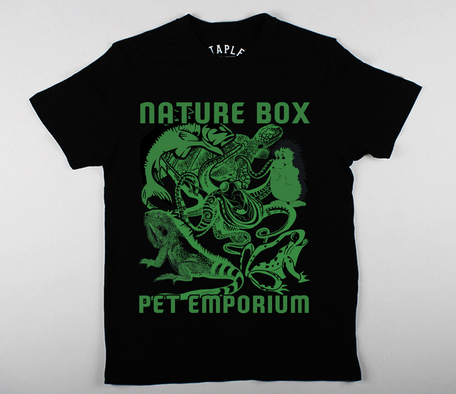 T-Shirt-Design von creative gravity für Nature Box Pet Emporium Company | Design #19582070