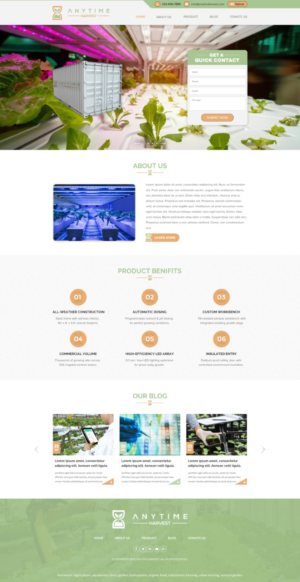 Landing Page for a new, High Production, farming technology | Web Design by Reimagine
